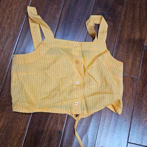 Orange tank top crop top